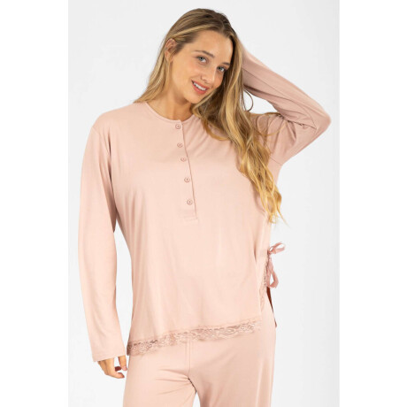 Pijama Peach Muna Liso Rosado