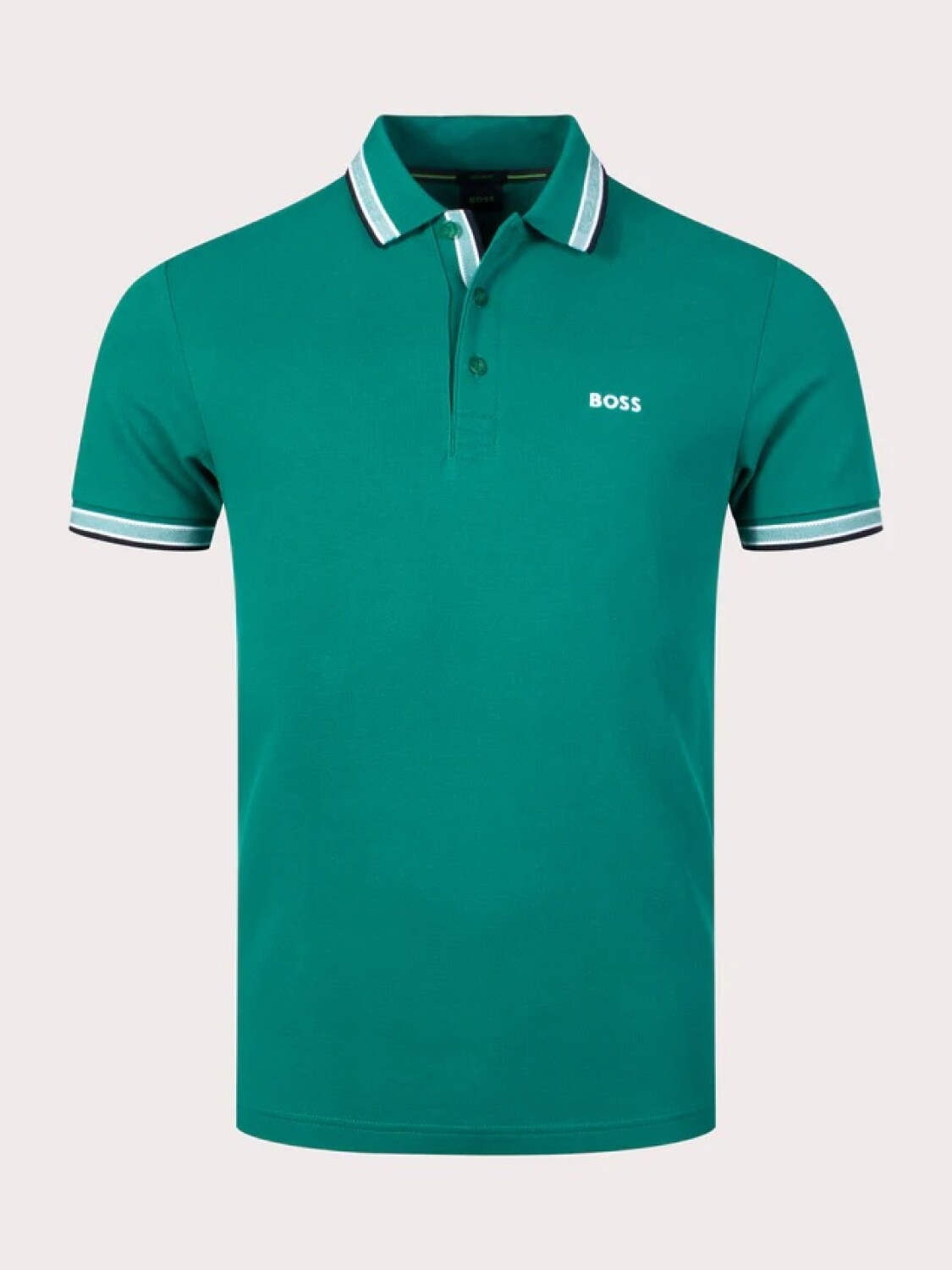BOSS -Remera polo de algodón, regular fit, PADDY Verde