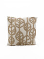 ALMOHADON BORDADO HOJAS VISON