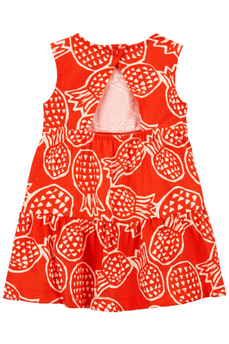 Vestido de algodón diseño piñas Sin color