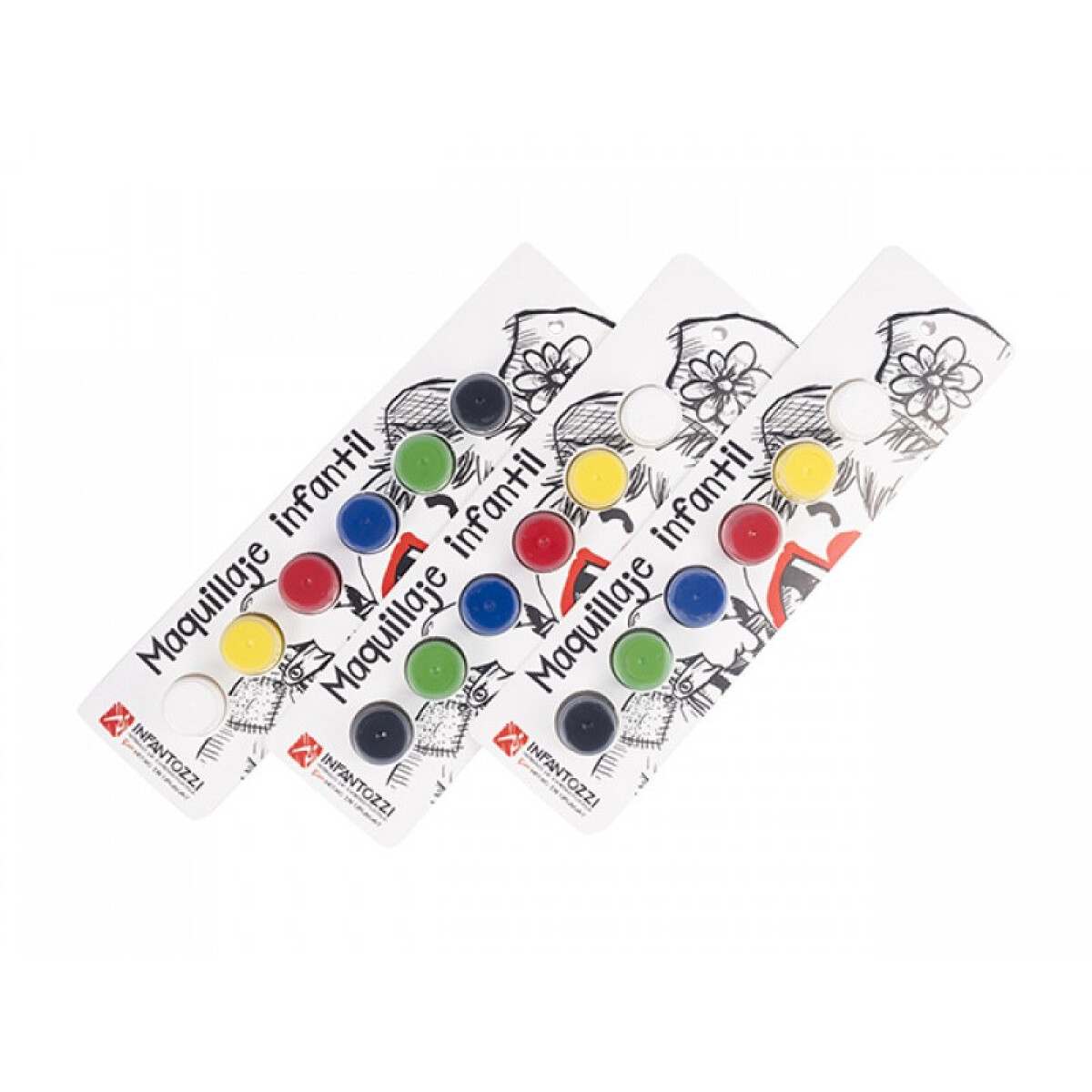 Blister Maquillaje infantil · 6 colores (Pintura para rostro y cuerpo) 