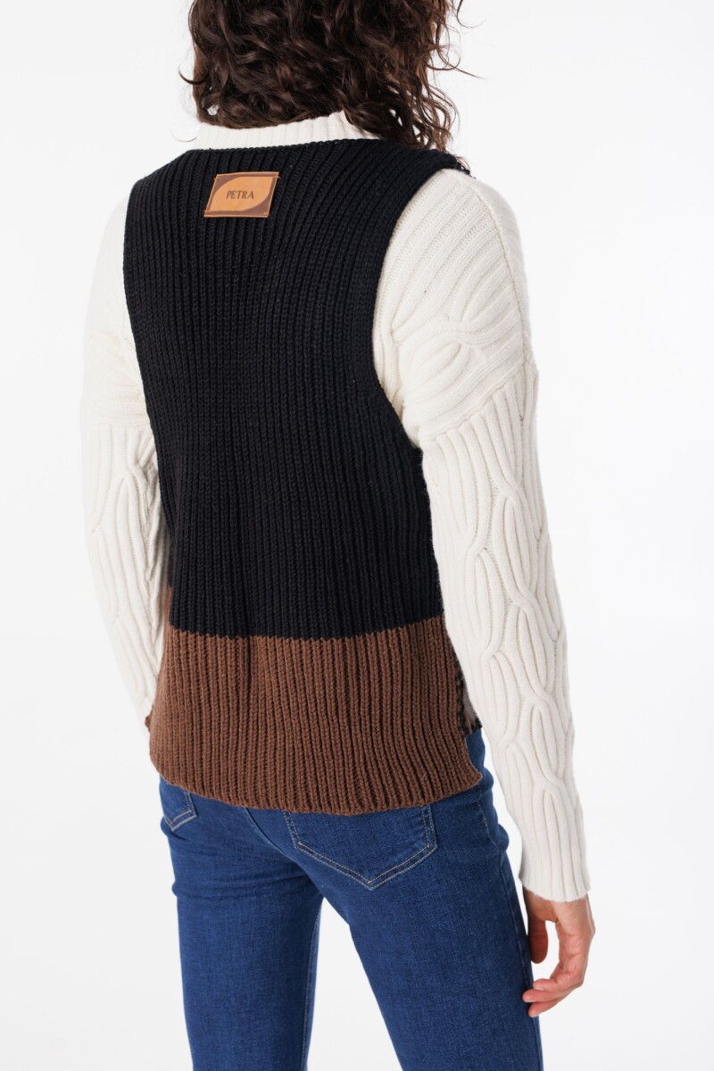 Chaleco Jinete Camel/Negro