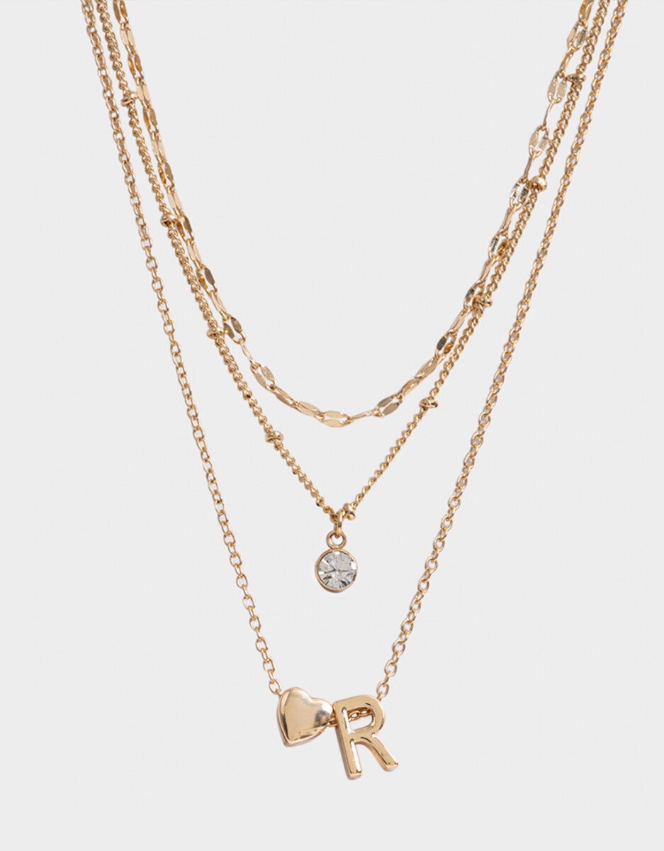 Collar Corto De Inicial "r" 