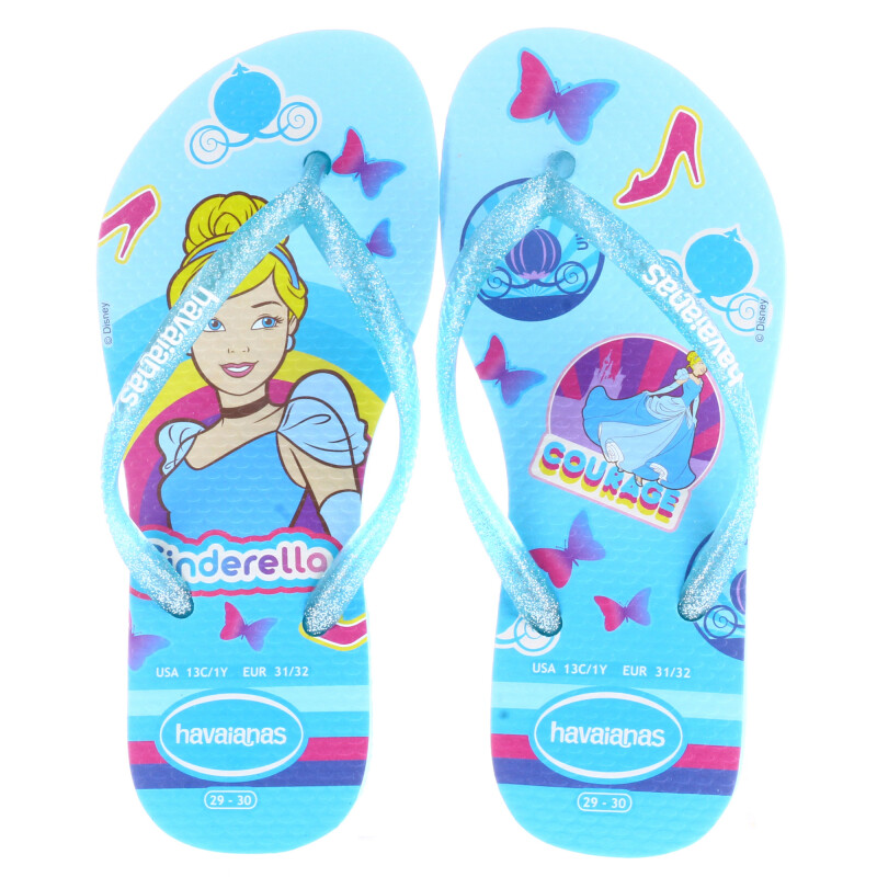 Sandalias Infantiles Havaianas Kids Slim Princes Celeste