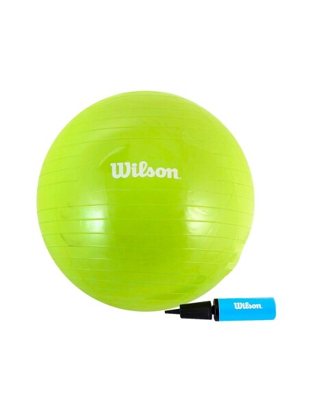 Pelota de Pilates Wilson 65cm Con Bomba color verde Pelota de Pilates Wilson 65cm Con Bomba color verde