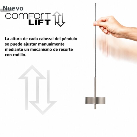 Colgante led orientable 9w 14cm regulable a control remoto, plateado Colgante led orientable 9w 14cm regulable a control remoto, plateado