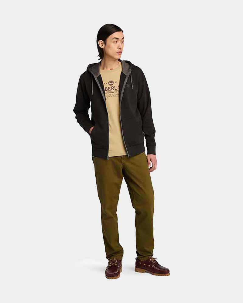 Polera Oyster River Chest Logo Hombre Black-pavement