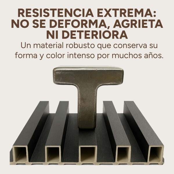 Pack x20 Wpc Simil Madera Wall Panel Lambrin 2.90x16.7 Color Negro