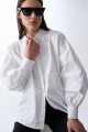 Camisa manga abullonada blanco