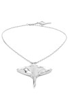 COLGANTE DE CADENA CORTA ALEACIÓN DE METALES BAÑADO EN PLATA DE LEY CON MANTARRAYA Colgante