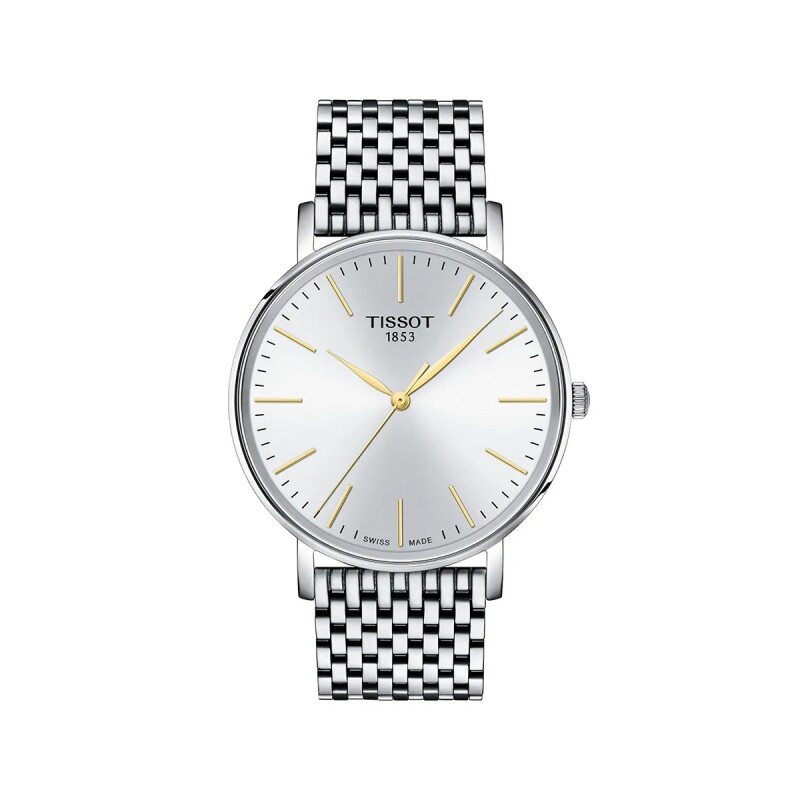 Reloj Tissot Everytime T1434101101101 Everytime 40mm para hombre de acero Plateado