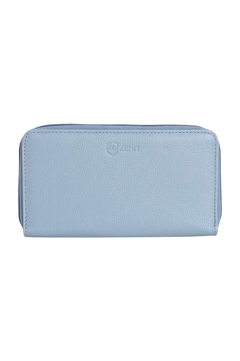 BILLETERA CUERO MUJER CELESTE BILLETERA CUERO MUJER CELESTE