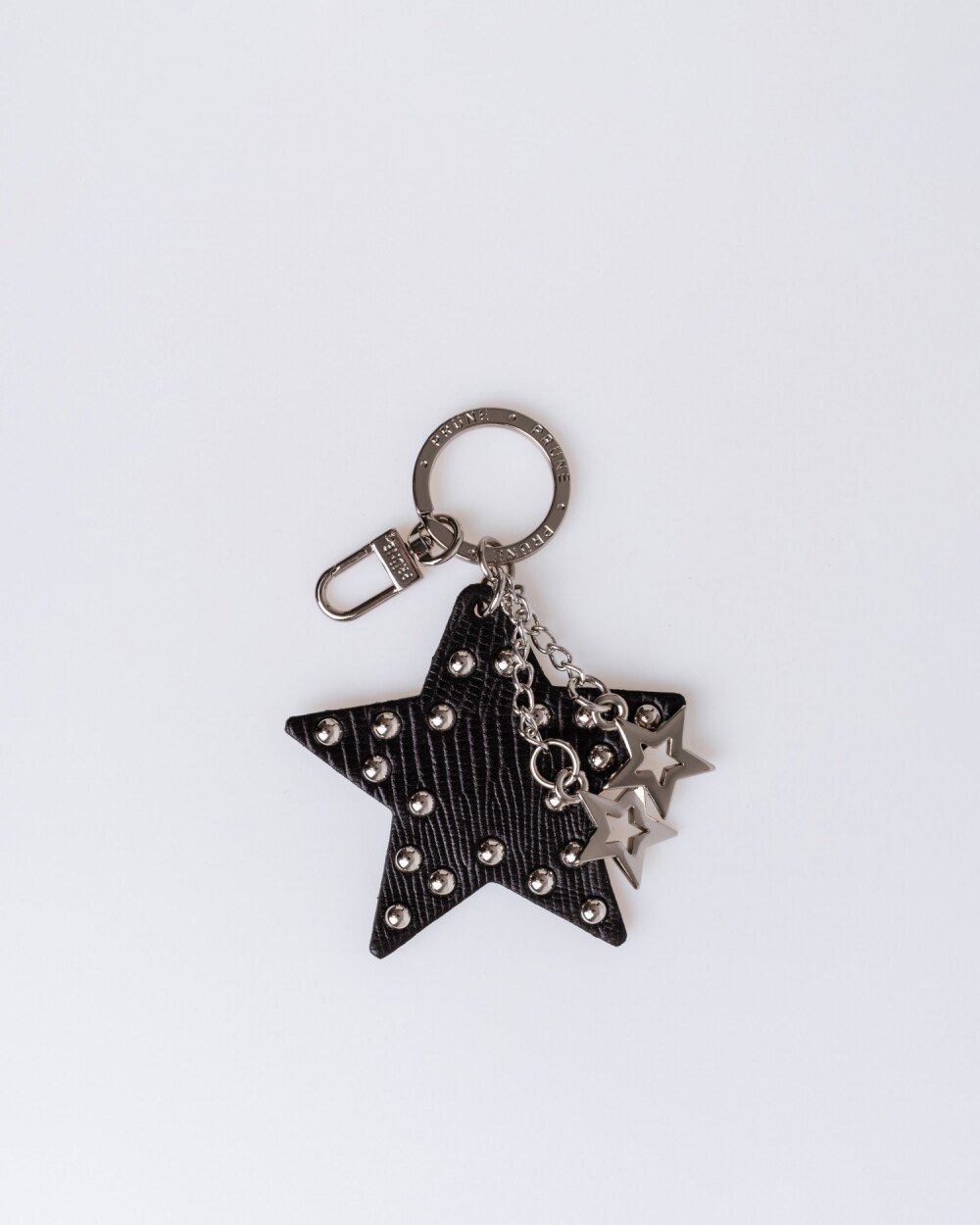 Llavero Kenia En Cuero Grabado Croco Lagarto Negro