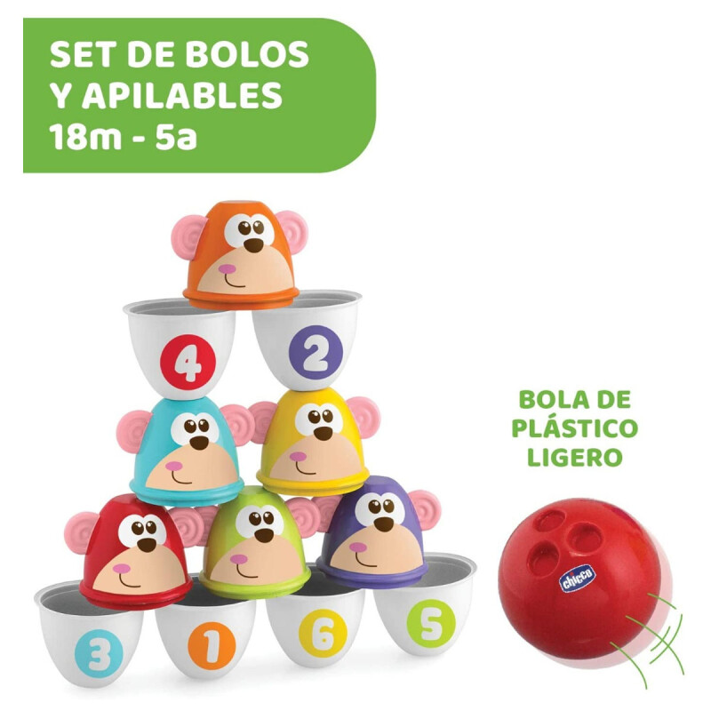 Mis primeros bolos Monitos Chicco Mis primeros bolos Monitos Chicco