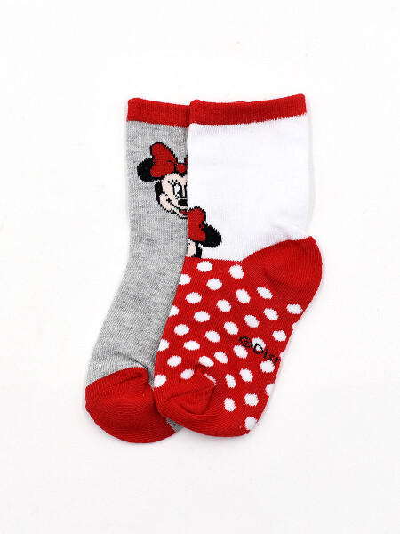 MEDIA INFANTIL DISNEY MINNIE GRIS CLARO