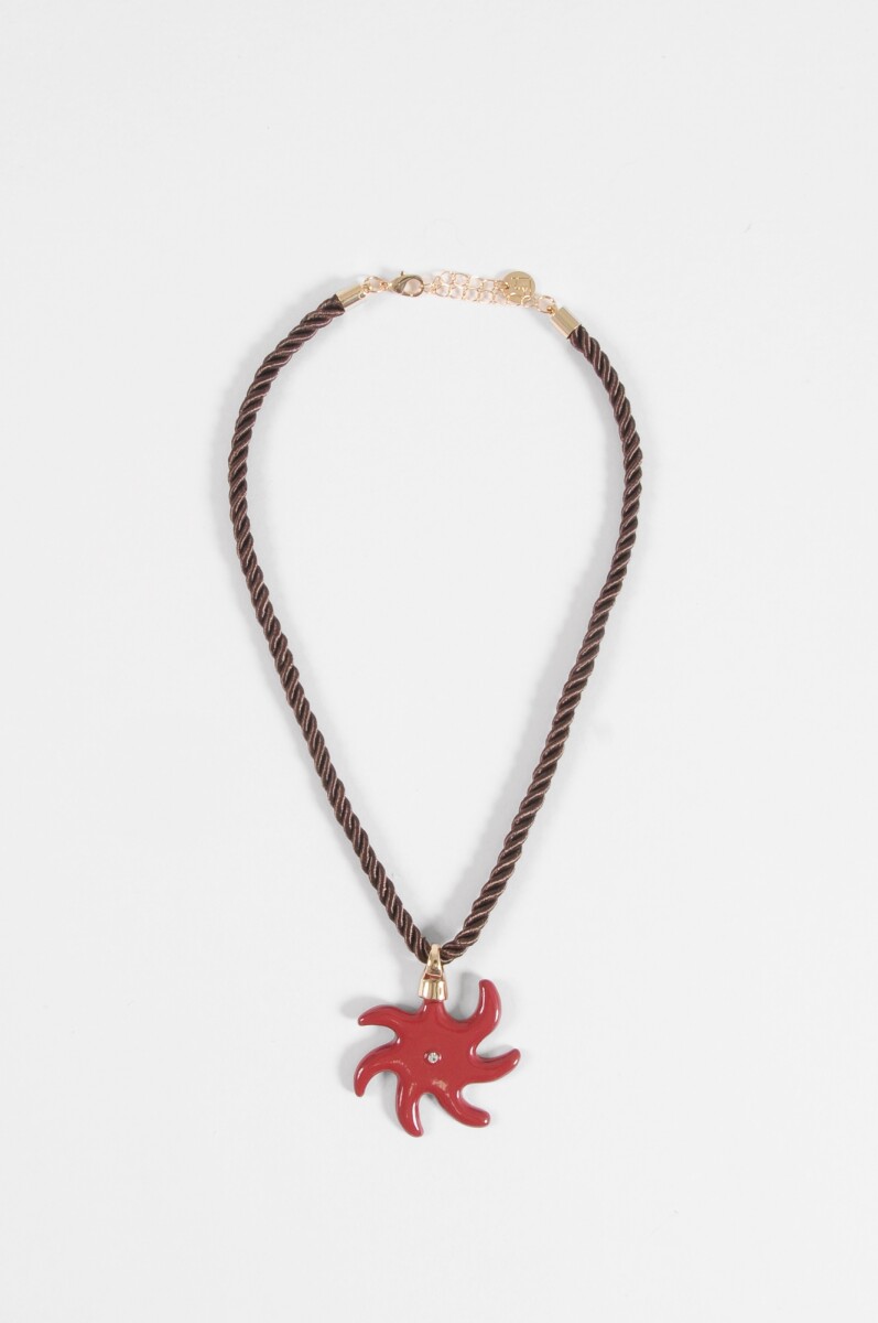 Collar cordón sun - rojo 