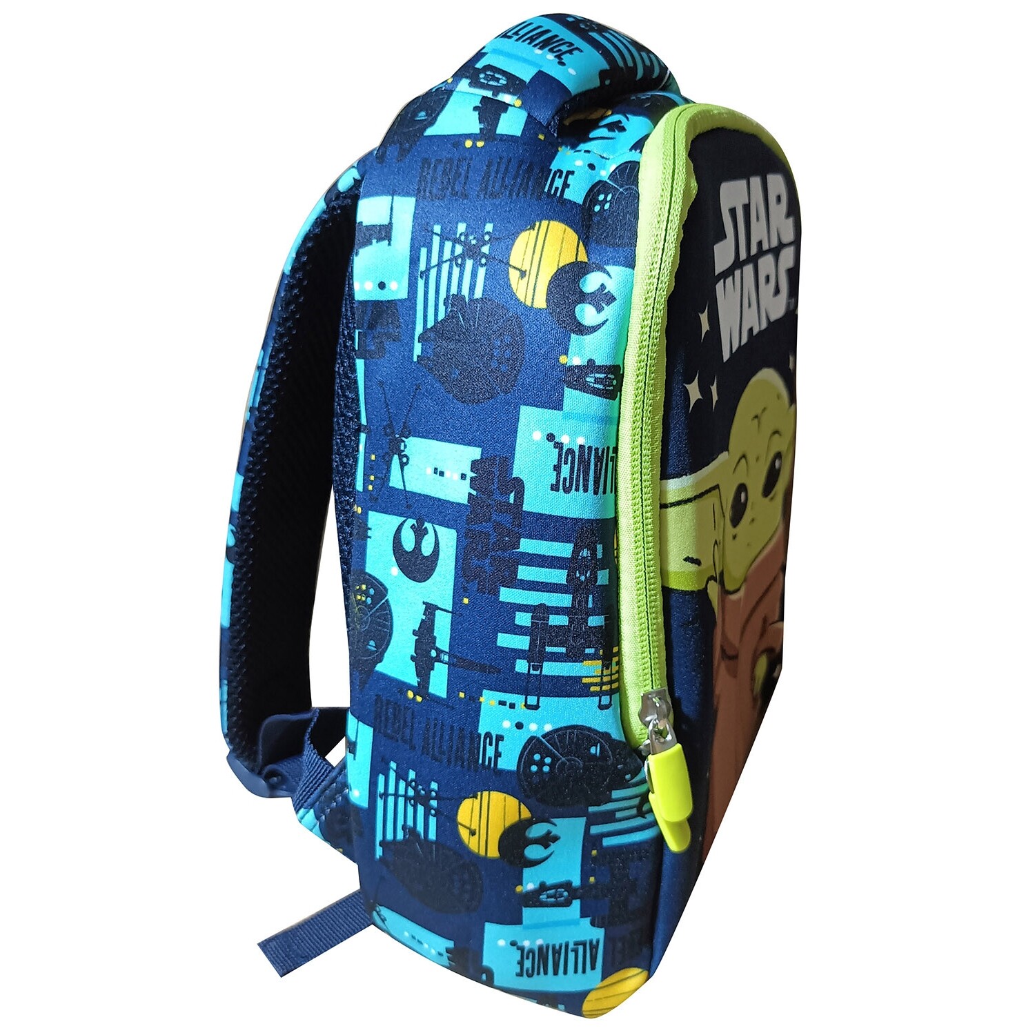 Mochila infantil en neopreno con personajes 27 cm - BABY YODA VERDE ...