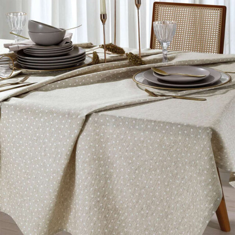 Mantel Rectangular Lino Clean Dohler 200 x 220 cm Lunares