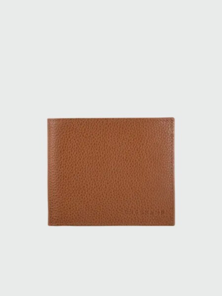 Longchamp -Billetera de Cuero, Le Foulonné Camel