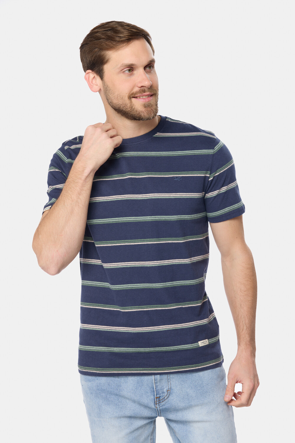 REMERA RAYADA Azul