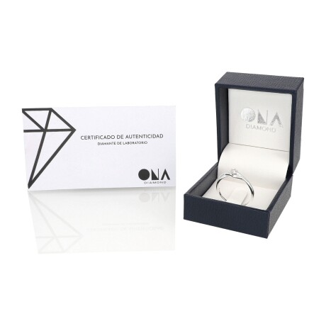 Anillo de plata 925 Solitario con Diamante de Laboratorio de 0.16 cts. Anillo de plata 925 Solitario con Diamante de Laboratorio de 0.16 cts.