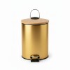 BASURERO METAL DORADO C/PEDAL 3L Unica