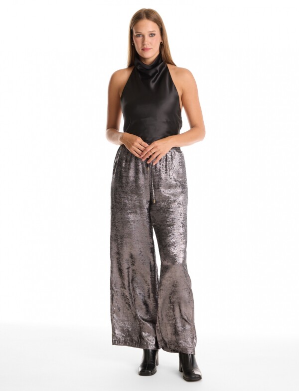 Pantalon Brillo PLATEADO