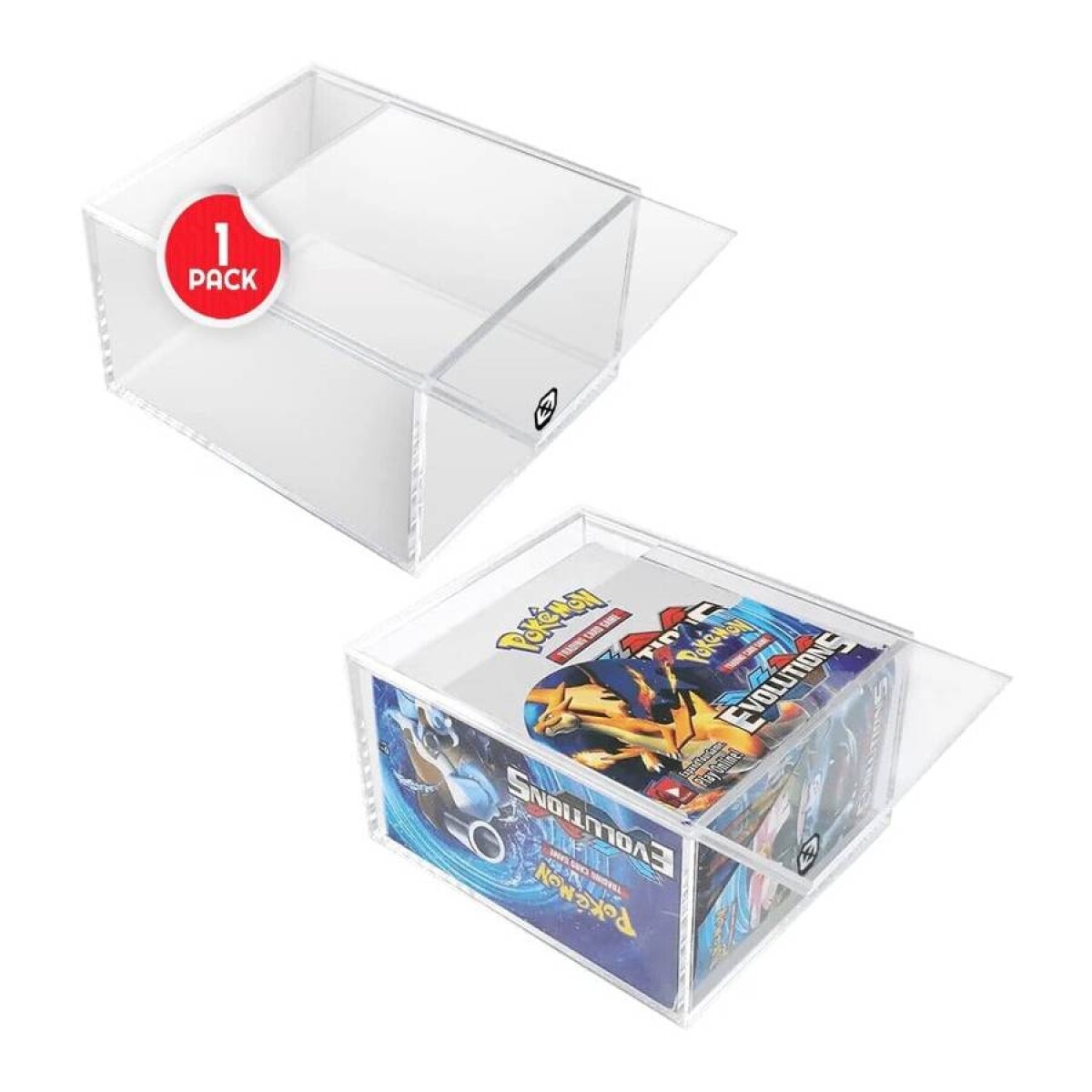 Protector Acrilico Trasparente Para Cajas De Sobres Pokemon *No incluye caja de sobres* 