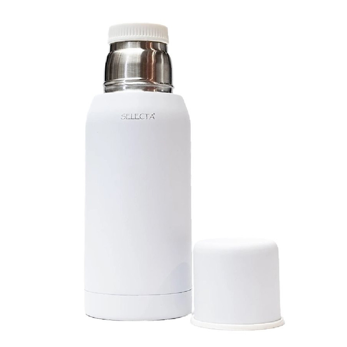 Termo doble pared con tapón cebador acero inoxidable 750 ml - BLANCO 