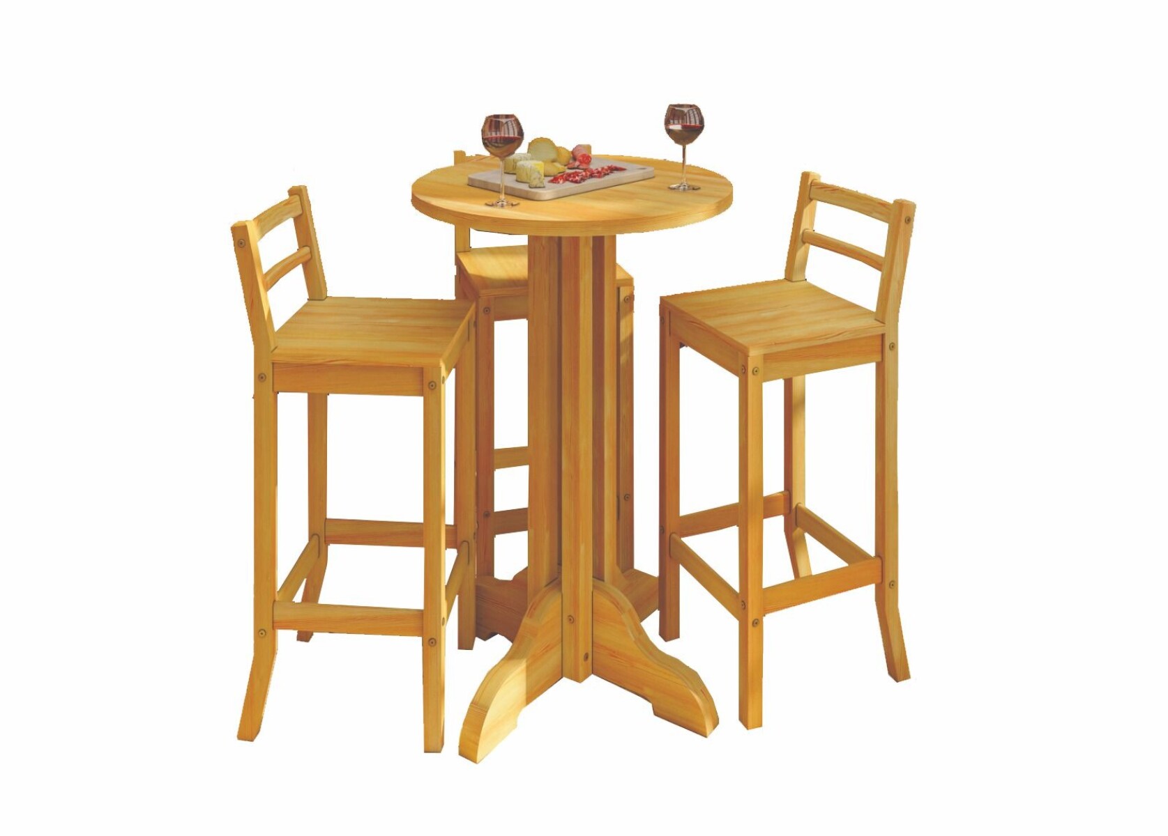 Mesa con banquetas madera de pino 