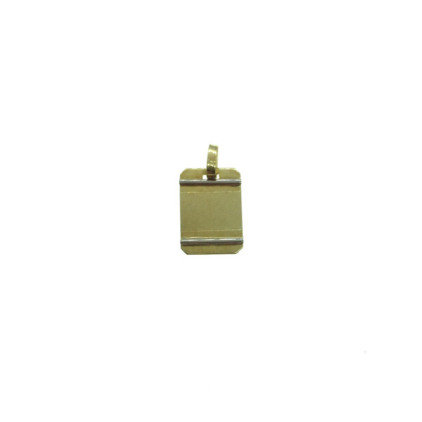 Medalla de oro amarillo 18k. "dos lineas" - incluye grabado Medalla de oro amarillo 18k. "dos lineas" - incluye grabado