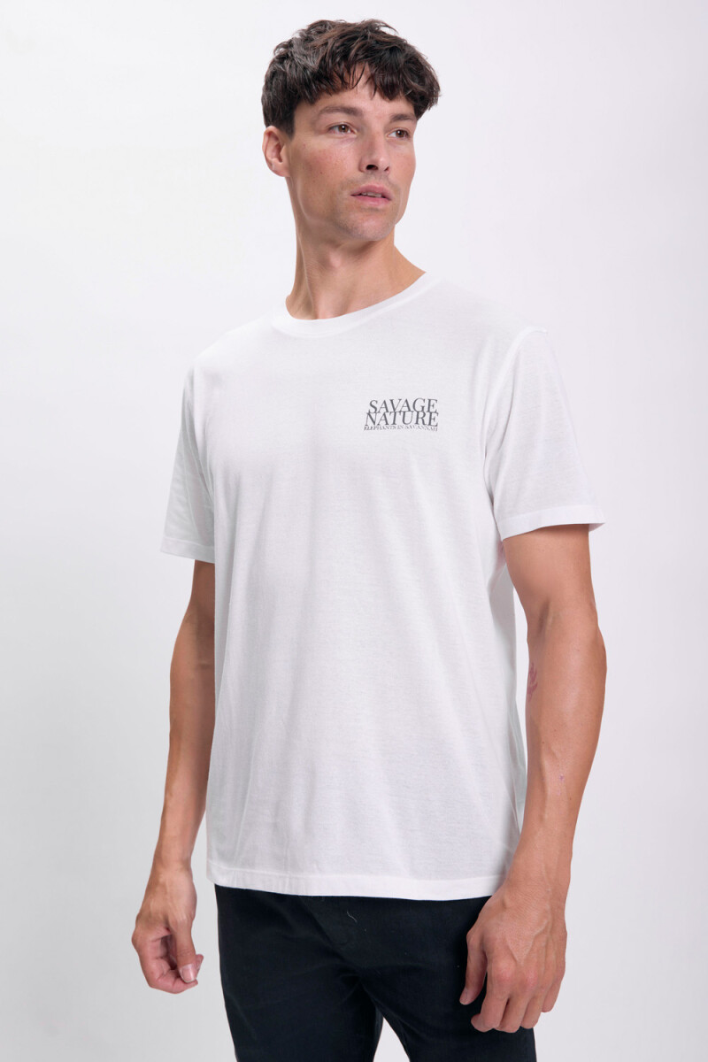 Remera estampa Nature Blanco