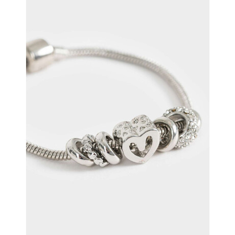 Pulseras Flexibles Multi dijes Plateado