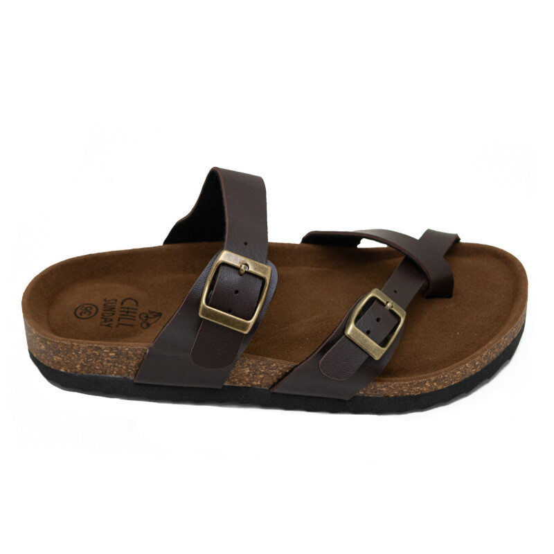 Sandalias Chill Sunday de Mujer - YF02W Marron-negro