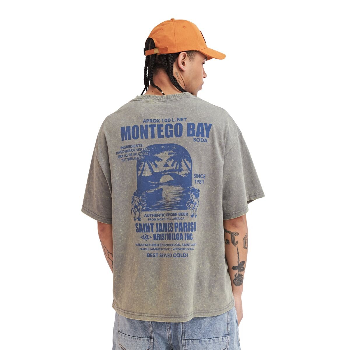 REMERA BOXY XS-XL - GRIS 