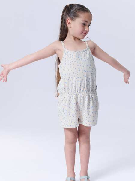 Enterito corto Estampado Lunares Beige