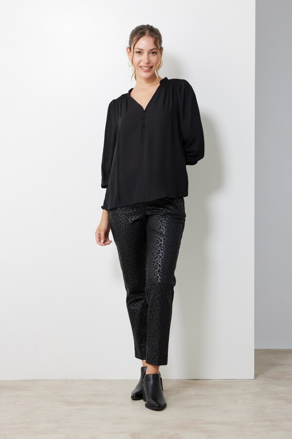 Blusa Frunces NEGRO