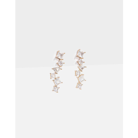 Aros Colgantes Con Cubic Dorado