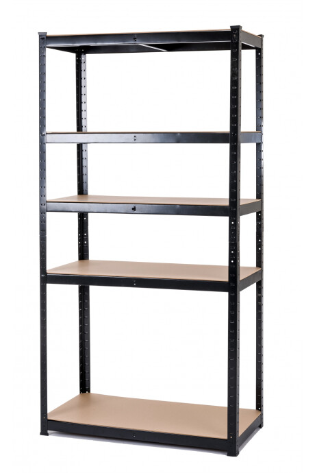 Estantería Metálica, Galvanizada Y Encastrable Negro Estantería Metálica, Galvanizada Y Encastrable Negro