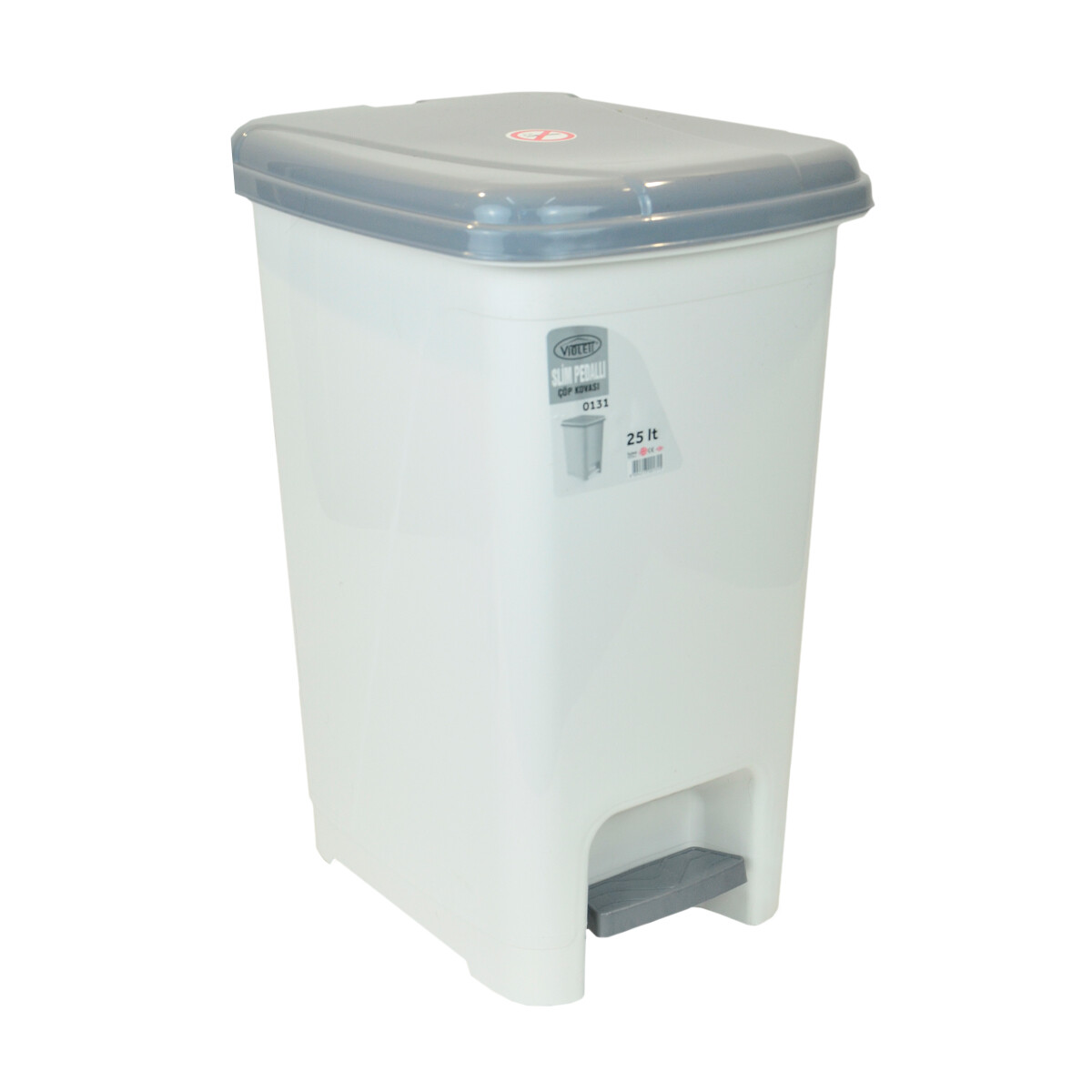 Tarro de residuos 25L con pedal - BLANCO 