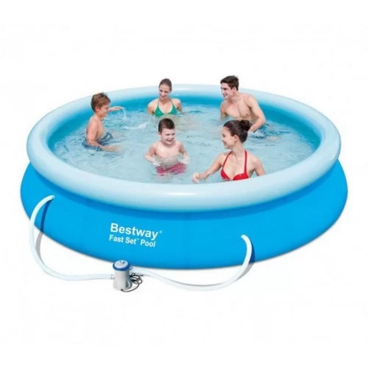 Piscina Bestway con Borde Inflable 5377 lts con Depurador 