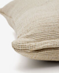 Almohadón Machiel de viscosa y algodón natural y blanco 50 x 50 cm Almohadón Machiel de viscosa y algodón natural y blanco 50 x 50 cm