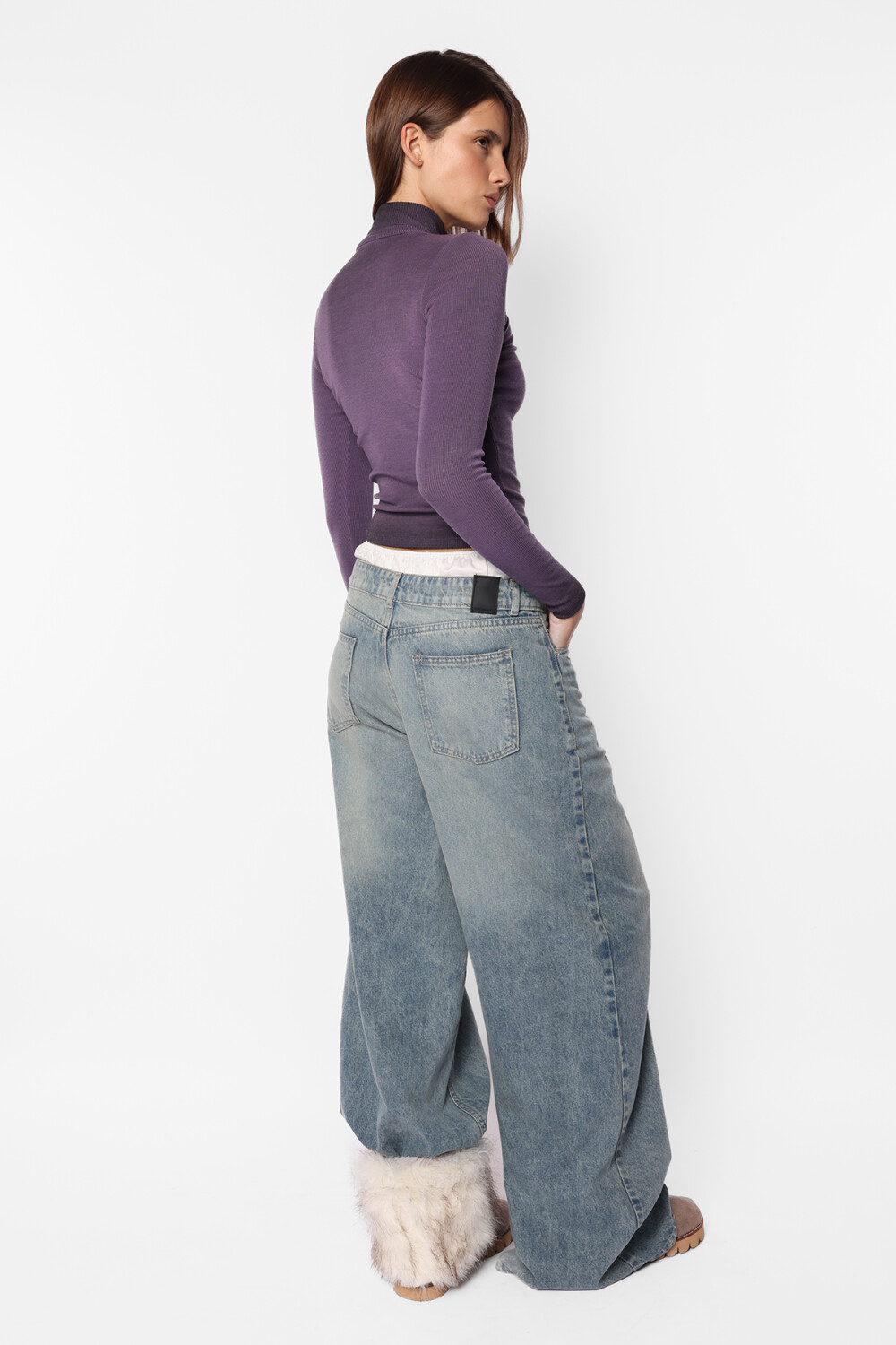 Top Polera Patch Violeta