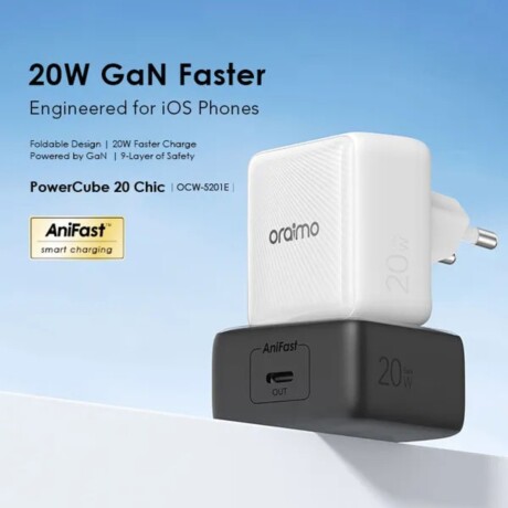 Cargador Oraimo Tipo-C 20W negro OCW-5201E V01