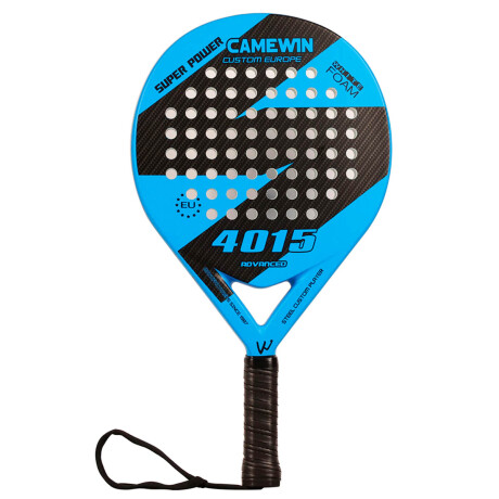 Paleta Padel Carbono Raqueta Profesional + Funda Azul-Negro