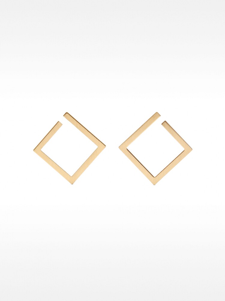 Pendientes Medianos Rombo dorado