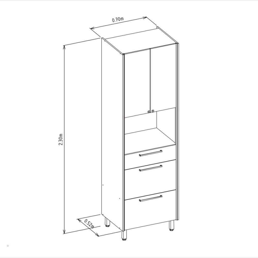 MUEBLE TORRE MODELO ATENA PARA 1 MICROONDAS Mueble Torre Modelo Atena Para 1 Microondas