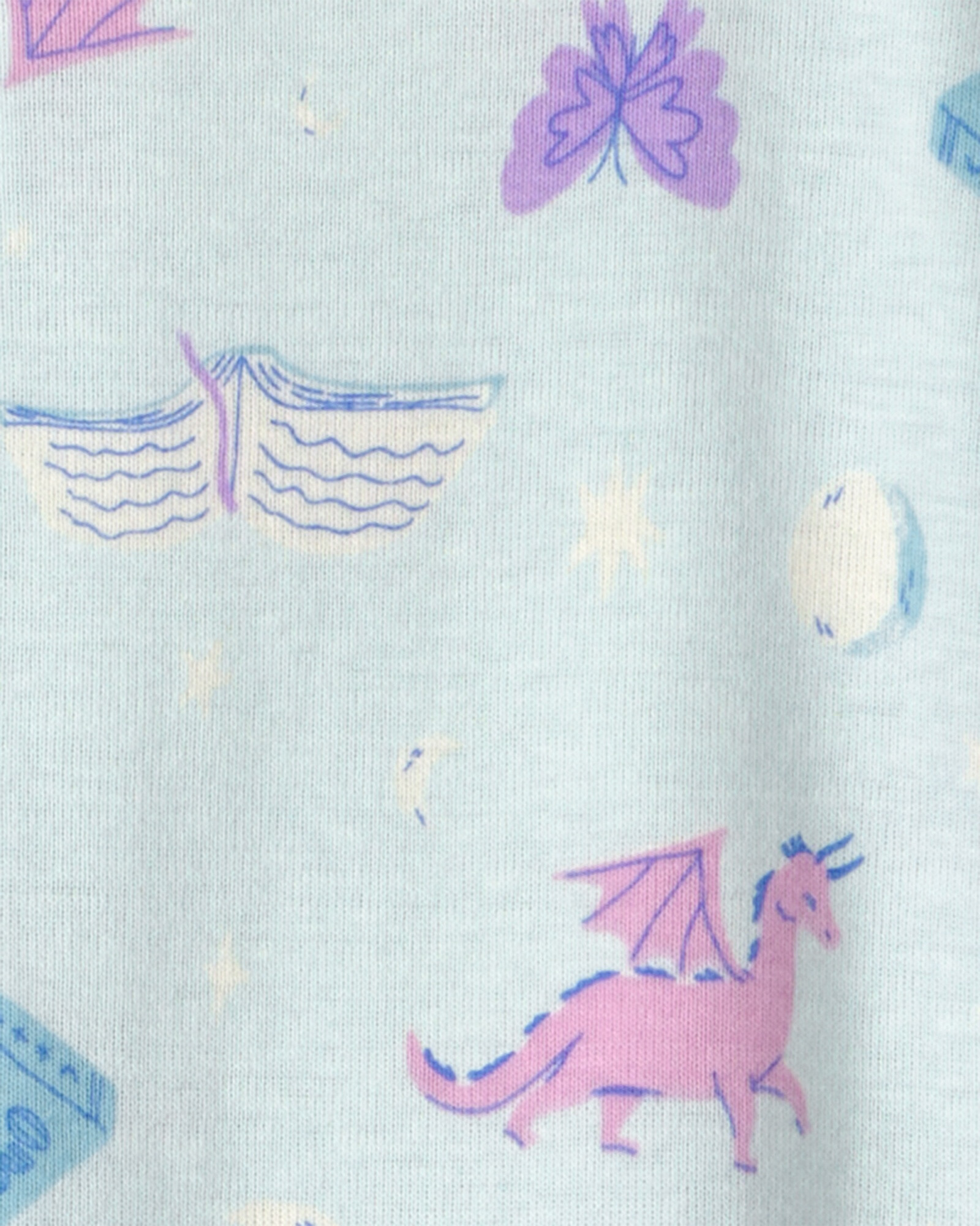 Pijama enterito de algodón con pie, azul, diseño dragones. Talles 2-5T Pijama enterito de algodón con pie, azul, diseño dragones. Talles 2-5T