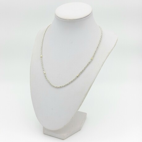 Cadena de plata 925 y double en oro 18 ktes, 50 cm. Cadena de plata 925 y double en oro 18 ktes, 50 cm.