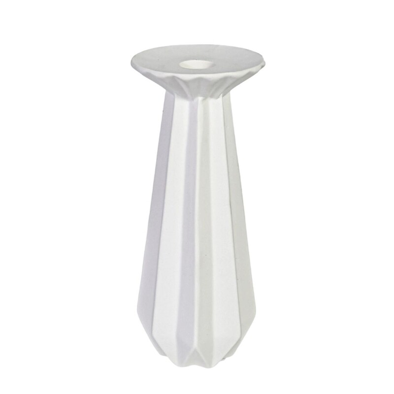 PORTA VELA CERAMICA BLANCO 11X26.5CM Unica